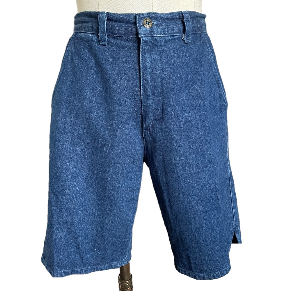 Vintage High-rise 10" Denim Walking Shorts - S/M, ~28" Waist 🇨🇦 - Picture 3 of 11